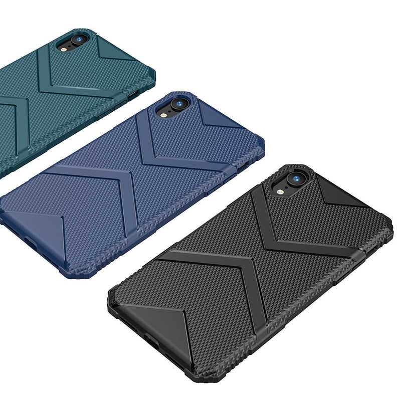 Apple iPhone XR 6.1 Kılıf Zore Hank Silikon Lacivert