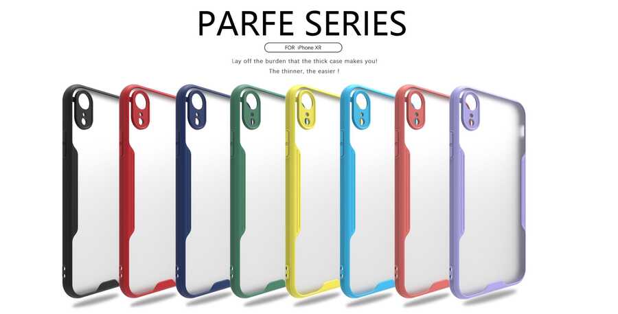 Apple iPhone XR 6.1 Kılıf Zore Parfe Kapak Siyah