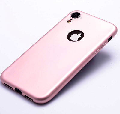 Apple iPhone XR 6.1 Kılıf Zore Premier Silikon Kapak Rose Gold