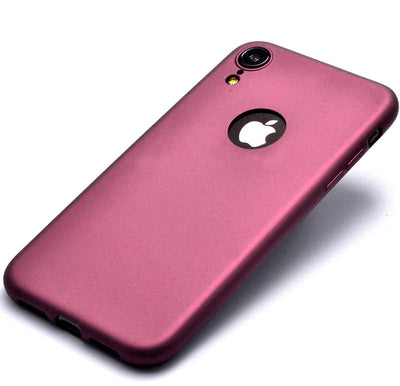 Apple iPhone XR 6.1 Kılıf Zore Premier Silikon Kapak Mürdüm