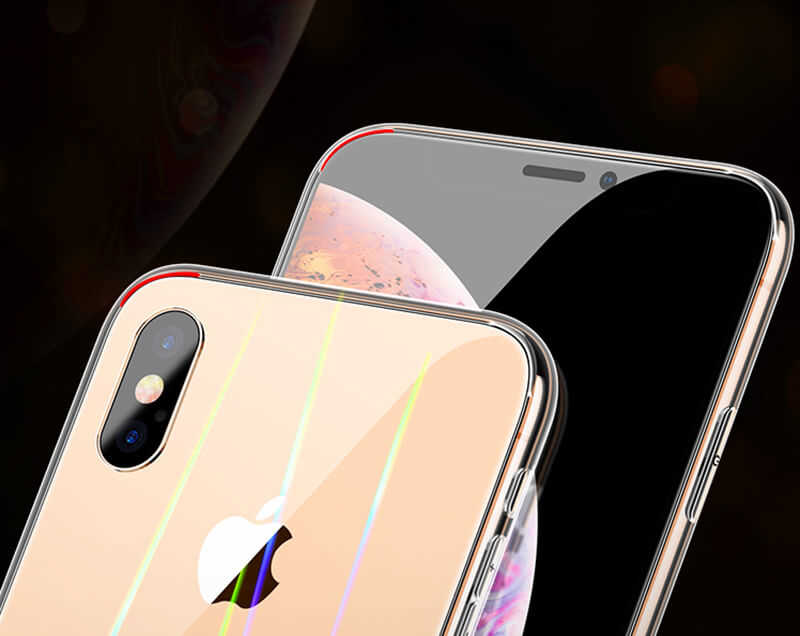 Apple iPhone XR 6.1 Kılıf Zore Rainbow Kapak Renksiz