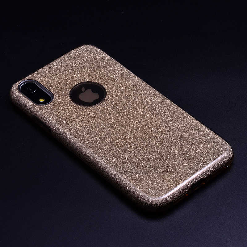 Apple iPhone XR 6.1 Kılıf Zore Shining Silikon Gold