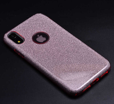 Apple iPhone XR 6.1 Kılıf Zore Shining Silikon Rose Gold