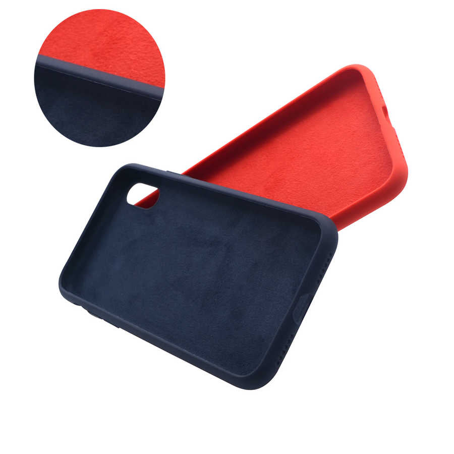 Apple iPhone XR 6.1 Kılıf Zore Silk Silikon Lacivert