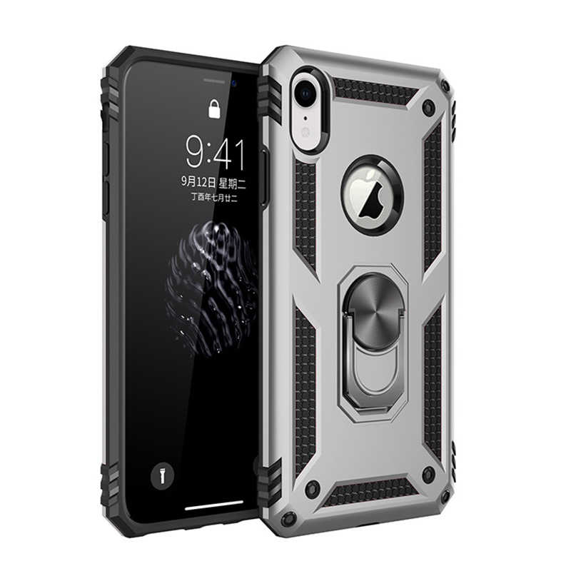 Apple iPhone XR 6.1 Kılıf Zore Vega Kapak Gri