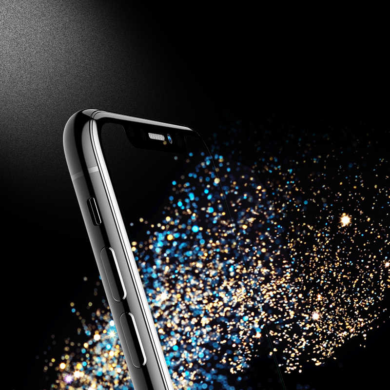 Apple iPhone XR 6.1 Zore Anti-Dust Mat Privacy Temperli Ekran Koruyucu Siyah