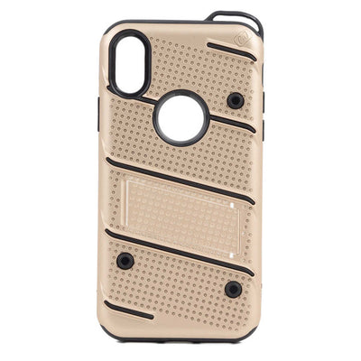 Apple iPhone XS 5.8 Kılıf Zore İron Kapak Gold