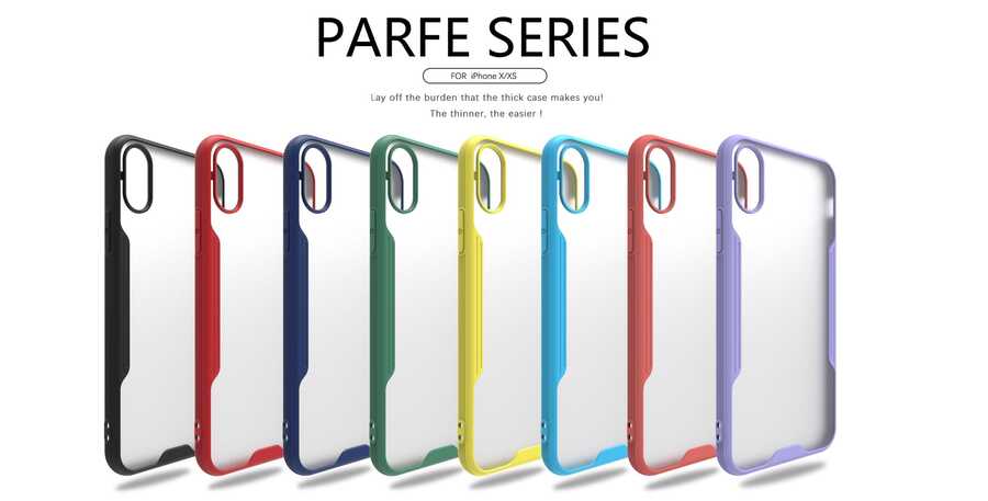 Apple iPhone XS 5.8 Kılıf Zore Parfe Kapak Pembe