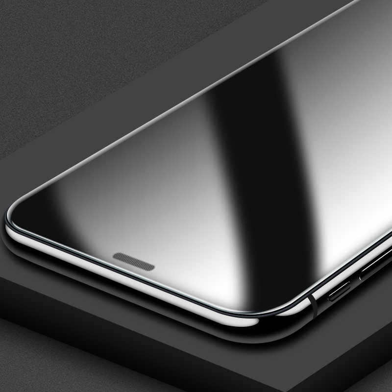 Apple iPhone XS 5.8 Zore Anti-Dust Mat Privacy Temperli Ekran Koruyucu Siyah