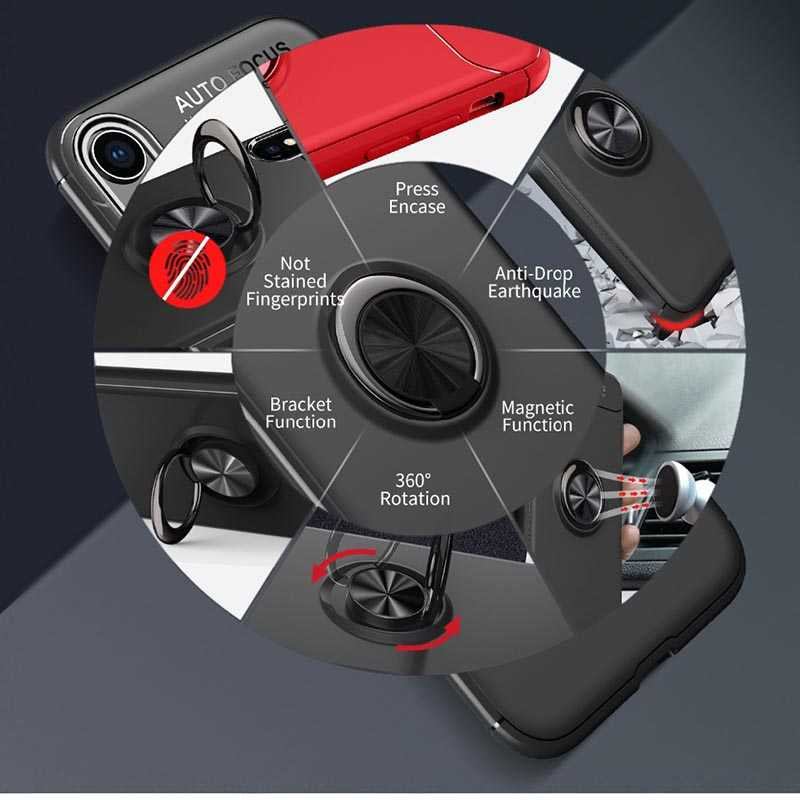 Apple iPhone XR 6.1 Kılıf Zore Ravel Silikon Kapak Siyah-Mavi