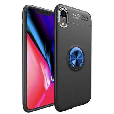 Apple iPhone XR 6.1 Kılıf Zore Ravel Silikon Kapak Siyah-Mavi