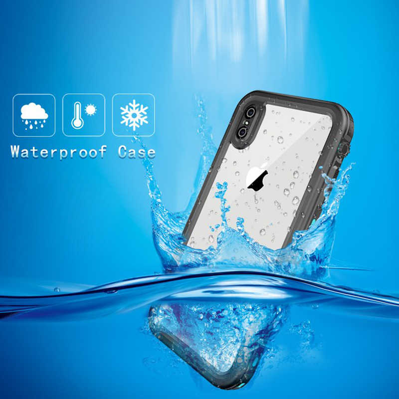 Apple iPhone XS Max 6.5 Kılıf Zore 1-1 Su Geçirmez Kılıf Siyah