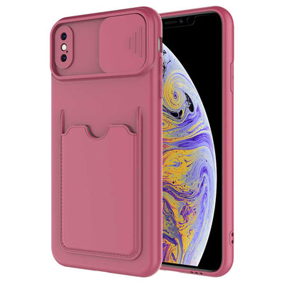 Apple iPhone XS Max 6.5 Kılıf Zore Kartix Kapak Koyu Mor