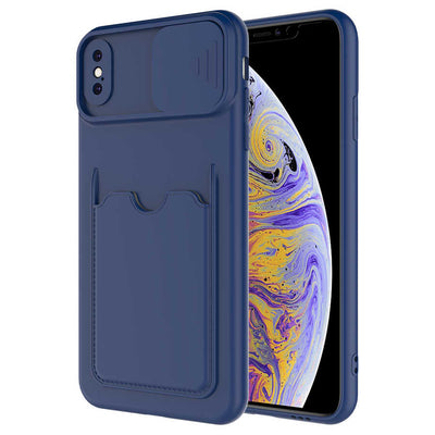 Apple iPhone XS Max 6.5 Kılıf Zore Kartix Kapak Lacivert