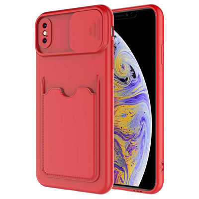 Apple iPhone XS Max 6.5 Kılıf Zore Kartix Kapak Kırmızı