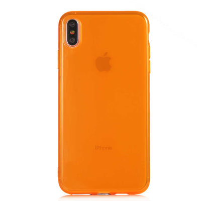 Apple iPhone XS Max 6.5 Kılıf Zore Mun Silikon Turuncu