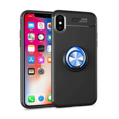 Apple iPhone XS Max 6.5 Kılıf Zore Ravel Silikon Kapak Siyah-Mavi