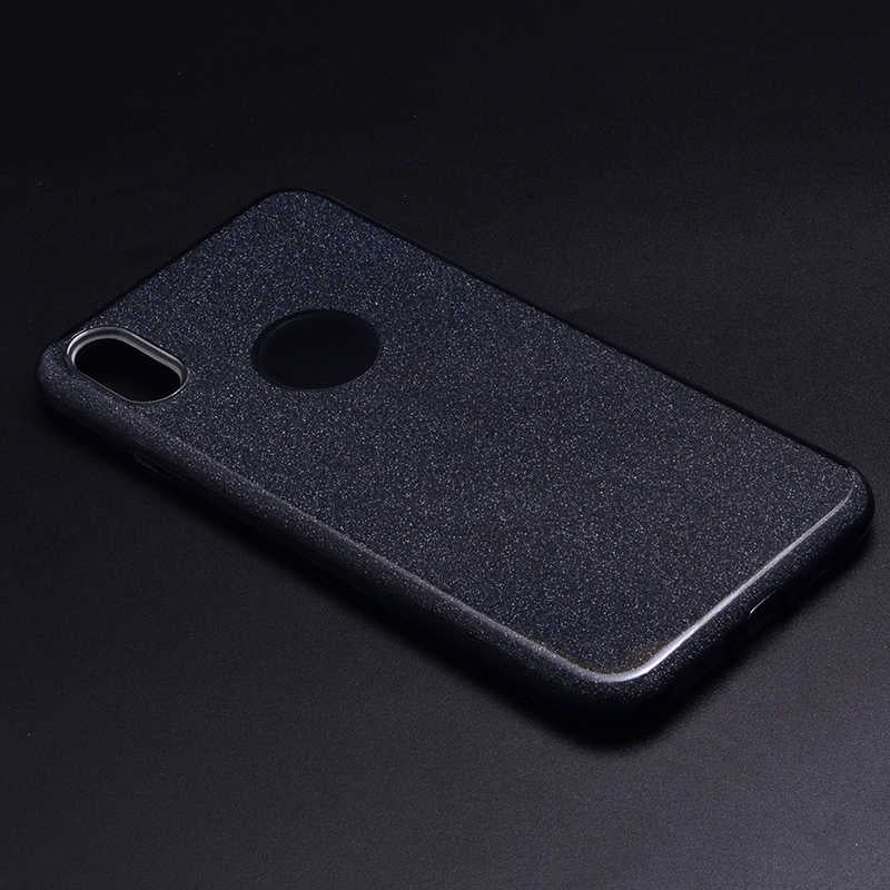 Apple iPhone XS Max 6.5 Kılıf Zore Shining Silikon Siyah