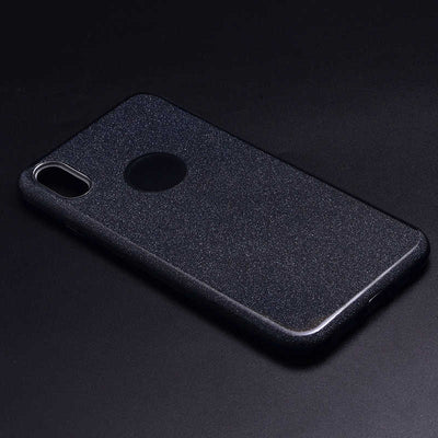 Apple iPhone XS Max 6.5 Kılıf Zore Shining Silikon Siyah