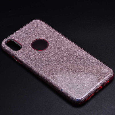 Apple iPhone XS Max 6.5 Kılıf Zore Shining Silikon Rose Gold