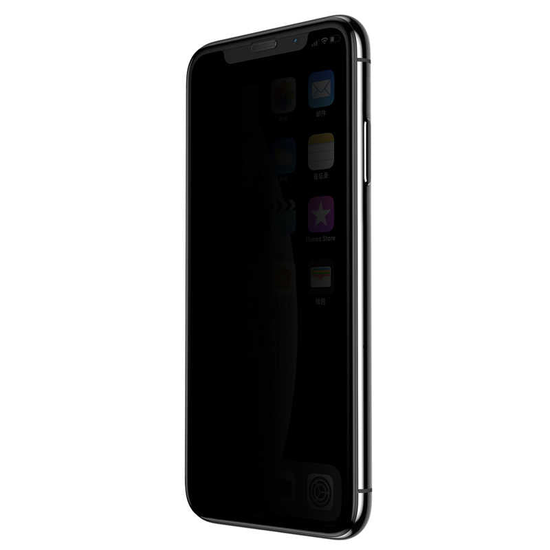 Apple iPhone XS Max 6.5 Zore Anti-Dust Privacy Temperli Ekran Koruyucu Siyah