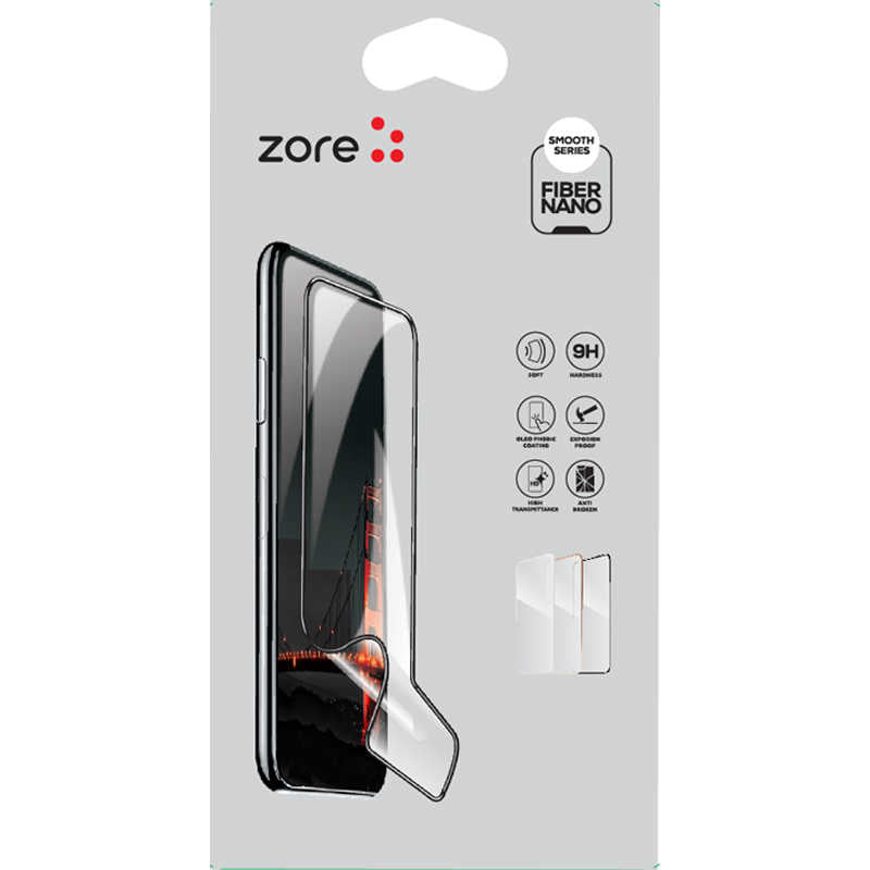 Apple iPhone XS Max 6.5 Zore Fiber Nano Ekran Koruyucu Siyah