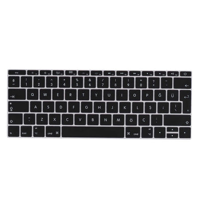 Apple Macbook 13.3' New Pro A1708 Zore Klavye Koruyucu Silikon Ped Siyah