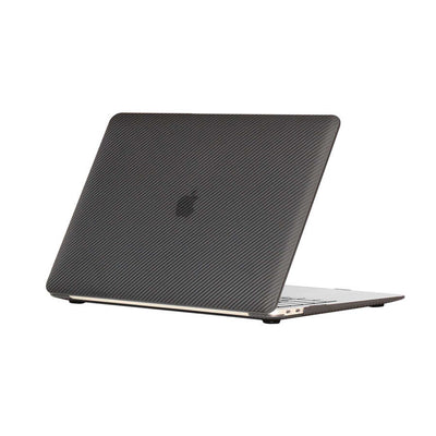 Apple Macbook 13.3' Pro 2020 A2338 Zore MSoft Carbon Fiber Tasarımlı Kapak Siyah