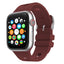 Apple Watch 10 42mm Delikli Tasarım Zore KRD-147 Silikon Kordon Gri
