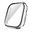 Apple Watch 10 42mm Sert PC Kasa Electroplatink Çerçeveli Ekran Koruyucu Zore Watch Gard 36 Siyah