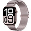 Apple Watch 10 42mm Zore KRD-121 Metal Hasır Kordon Gri