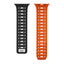 Apple Watch 10 42mm Zore KRD-124 Silikon Kordon Strap Kayış Koyu Yeşil-Gri