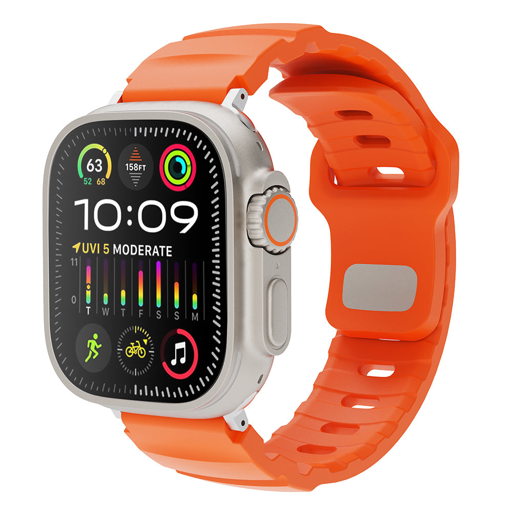 Apple Watch 10 42mm Zore KRD-143 Silikon Kordon Turuncu