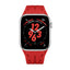 Apple Watch 10 46mm KRD-127 Metal Tokalı Silikon Kordon Kırmızı