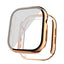 Apple Watch 10 46mm Sert PC Kasa Electroplatink Çerçeveli Ekran Koruyucu Zore Watch Gard 36 Rose Gold