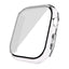 Apple Watch 10 46mm Sert PC Kasa Electroplatink Çerçeveli Ekran Koruyucu Zore Watch Gard 36 Şeffaf