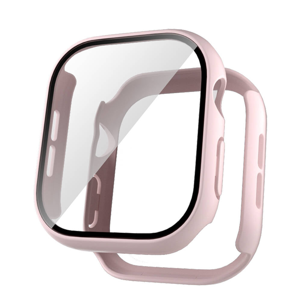 Apple Watch 10 46mm Sert PC Kasa ve Ekran Koruyucu Zore Watch Gard 35 Gümüş