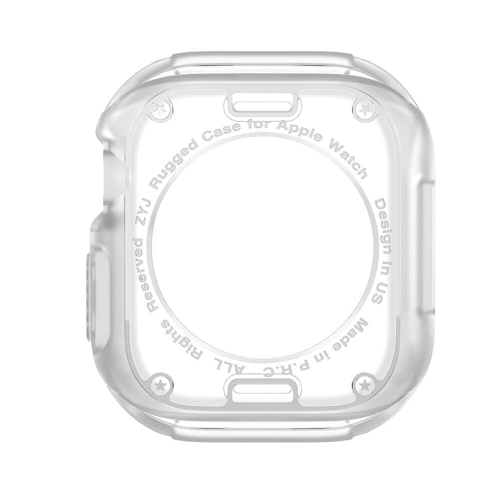 Apple Watch 10 46mm Silikon TPU Kasa Koruyucu Zore Watch Gard 17 Şeffaf