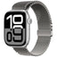 Apple Watch 10 46mm Zore KRD-121 Metal Hasır Kordon Starlight