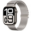 Apple Watch 10 46mm Zore KRD-121 Metal Hasır Kordon Starlight
