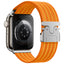 Apple Watch 10 46mm Zore KRD-133 Naylon Kumaş Hasır Örgülü Kordon Turuncu