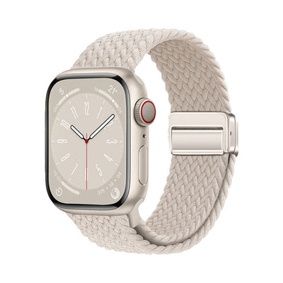 Apple Watch 10 46mm Zore KRD-134 Örgü Tasarımlı Hasır Kordon Strap Kayış Pembe