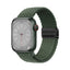 Apple Watch 10 46mm Zore KRD-134 Örgü Tasarımlı Hasır Kordon Strap Kayış Koyu Yeşil