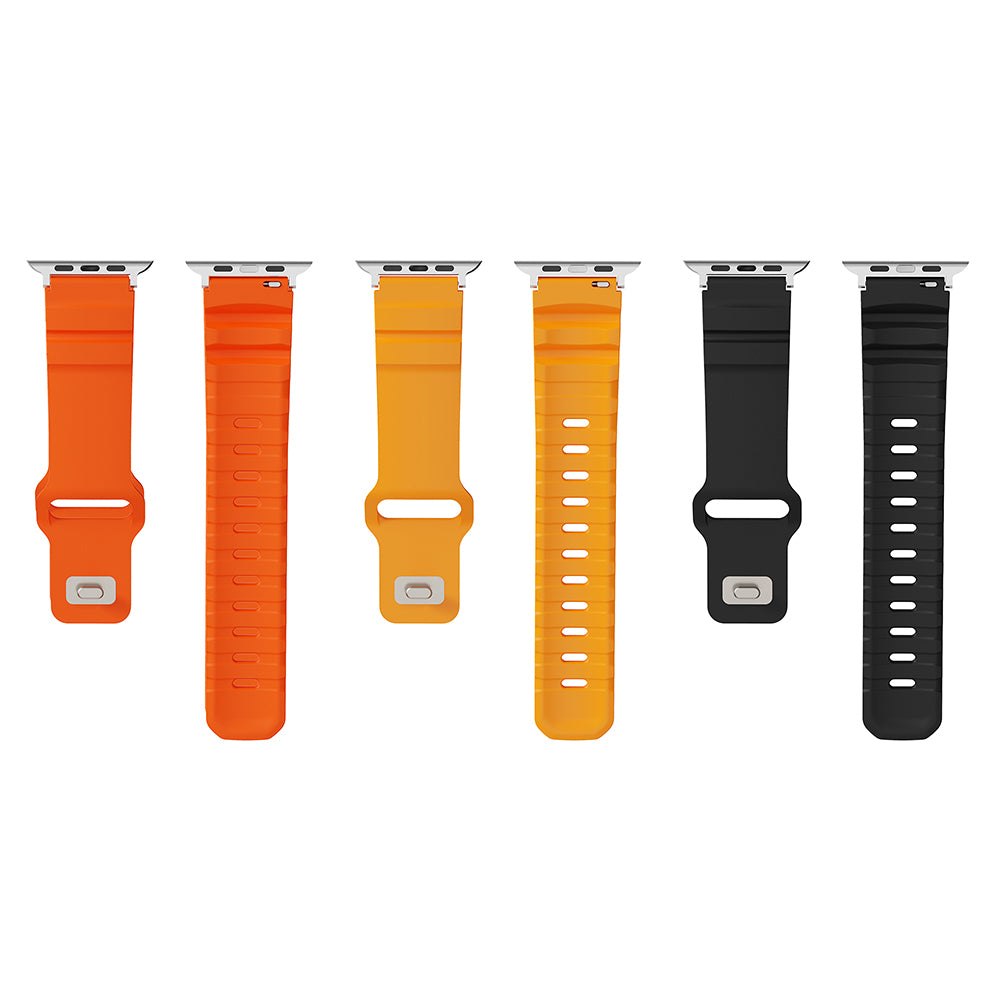 Apple Watch 10 46mm Zore KRD-143 Silikon Kordon Turuncu