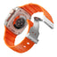 Apple Watch 10 46mm Zore KRD-145 Metal Tokalı Silikon Kordon Siyah