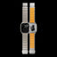 Apple Watch 10 46mm Zore KRD-149 Metal Silikon Kordon Gümüş-Turuncu