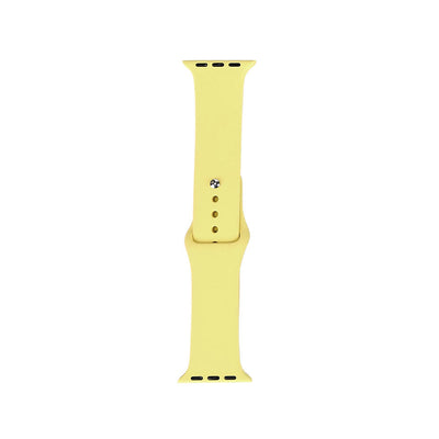 Apple Watch 38mm Band Serisi Klasik Kordon Silikon Strap Kayış Açık Sarı