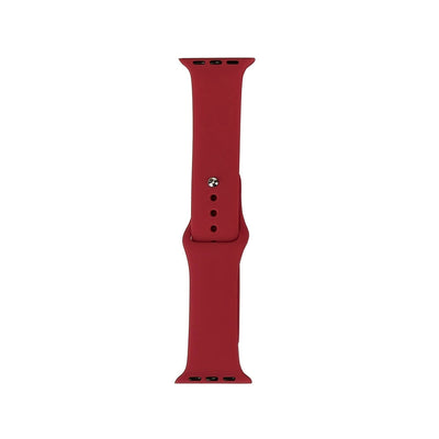 Apple Watch 38mm Band Serisi Klasik Kordon Silikon Strap Kayış Kırmızı-Rose Gold