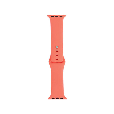 Apple Watch 38mm Band Serisi Klasik Kordon Silikon Strap Kayış Apricot Orange