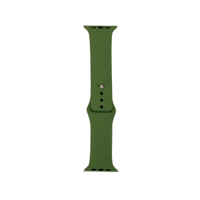 Apple Watch 38mm Band Serisi Klasik Kordon Silikon Strap Kayış Army Green